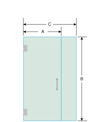 shower door measurement image
