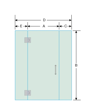 shower door measurement image