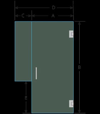 shower door measurement image