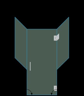 shower door measurement image