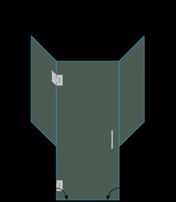 shower door measurement image