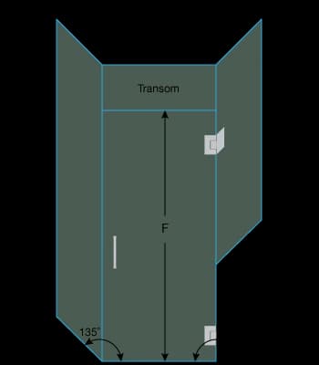 shower door measurement image