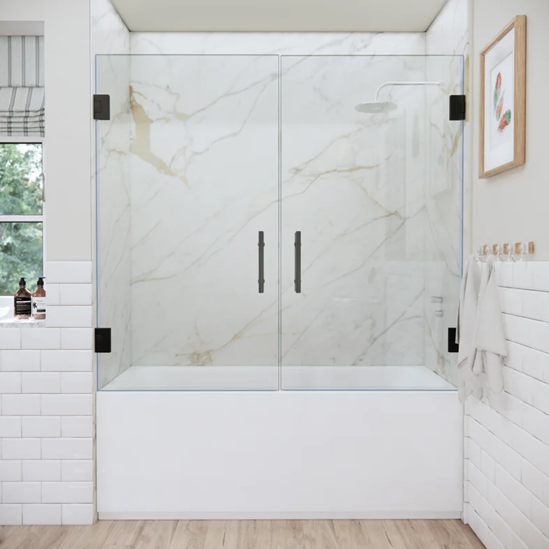 Bathtub Enclosures Double Swinging Bathtub Door-0