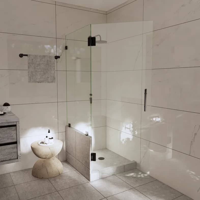 Canto™ Right Open Corner Shower Door with Left Knee Wall-2