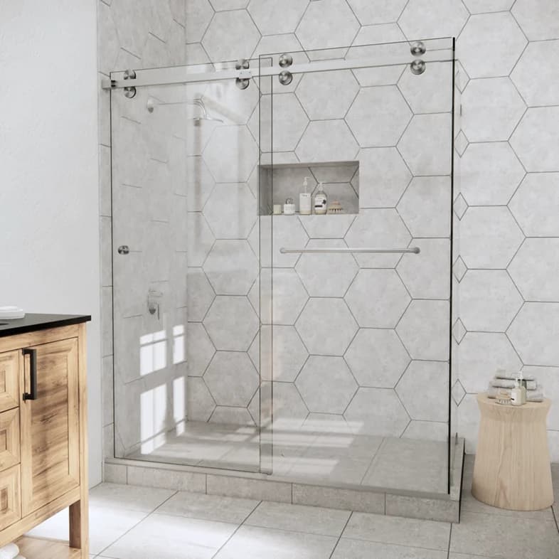 Slider™ Eclipse Double Sliding Corner Shower Door-1