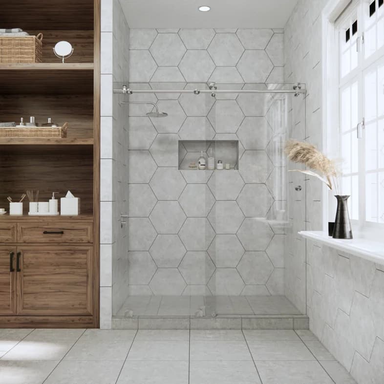 Slider™ Left Open Metro Sliding Shower Door-0
