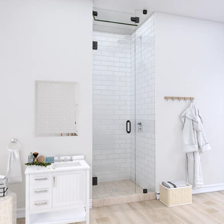 Prima™ Right Open Door & Panel Shower Door with Steam Shower Transom-0
