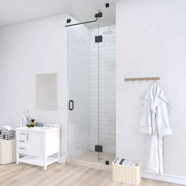 Prima™ Left Open Door & Panel Shower Door with Steam Shower Transom-0