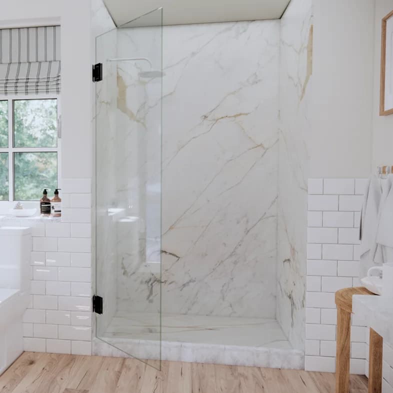 Tela™ Right Open Single Swinging Shower Screen-1