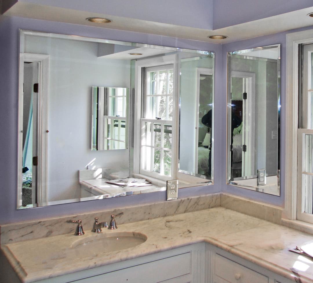 Corner Shelves & Mirrors for Corner Sinks Dulles Glass