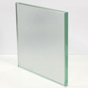 Frosted tempered glass panel with beveled edge