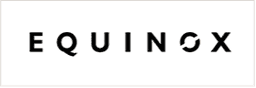 Equinox logo representing custom glass solutions, including shower doors, table tops, mirrors, tempered glass, and beveled glass edges.