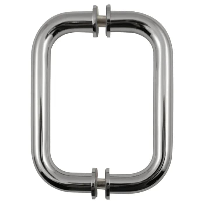 Standard chrome handle shown against a white background