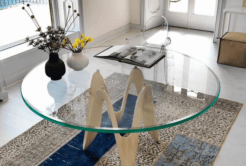 Round glass table tops dulles glass