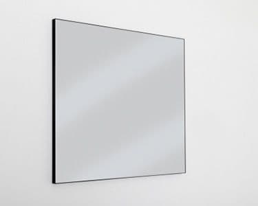 custom glass mirror with a sleek black frame, ideal for enhancing interior decor, also applicable for shower doors and table tops, featuring tempered glass for durability.