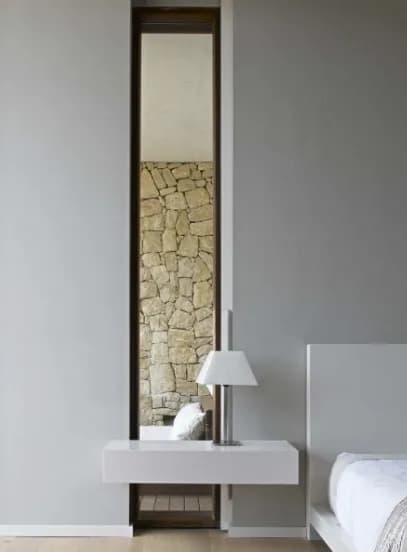 Custom glass mirror with a sleek design
