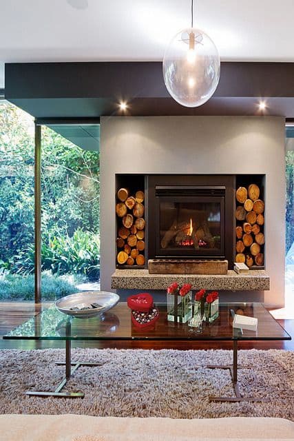Elegant living room featuring a custom glass table top