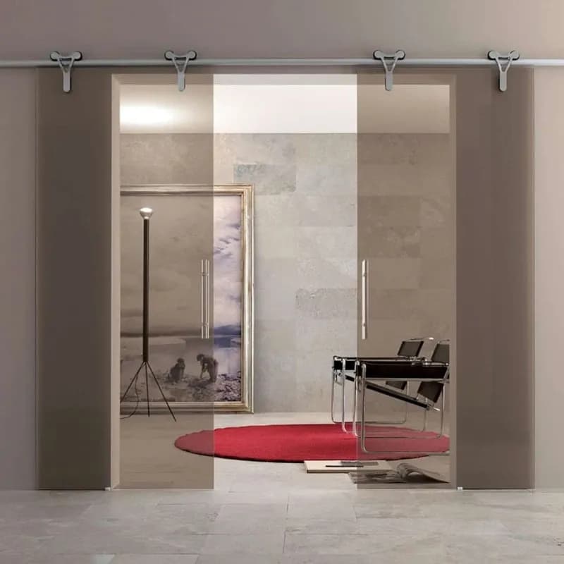 Sliding shower doors with tempered glass