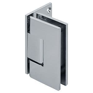 Shower door hinge in polished chrome