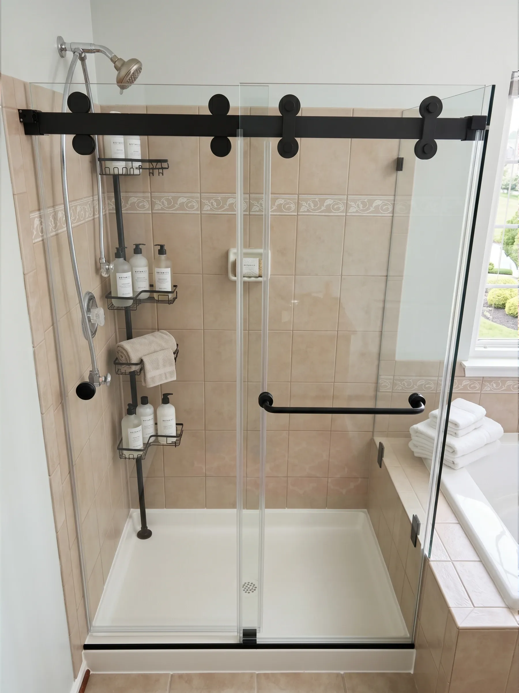 Stylish Sliding bath, Matte black