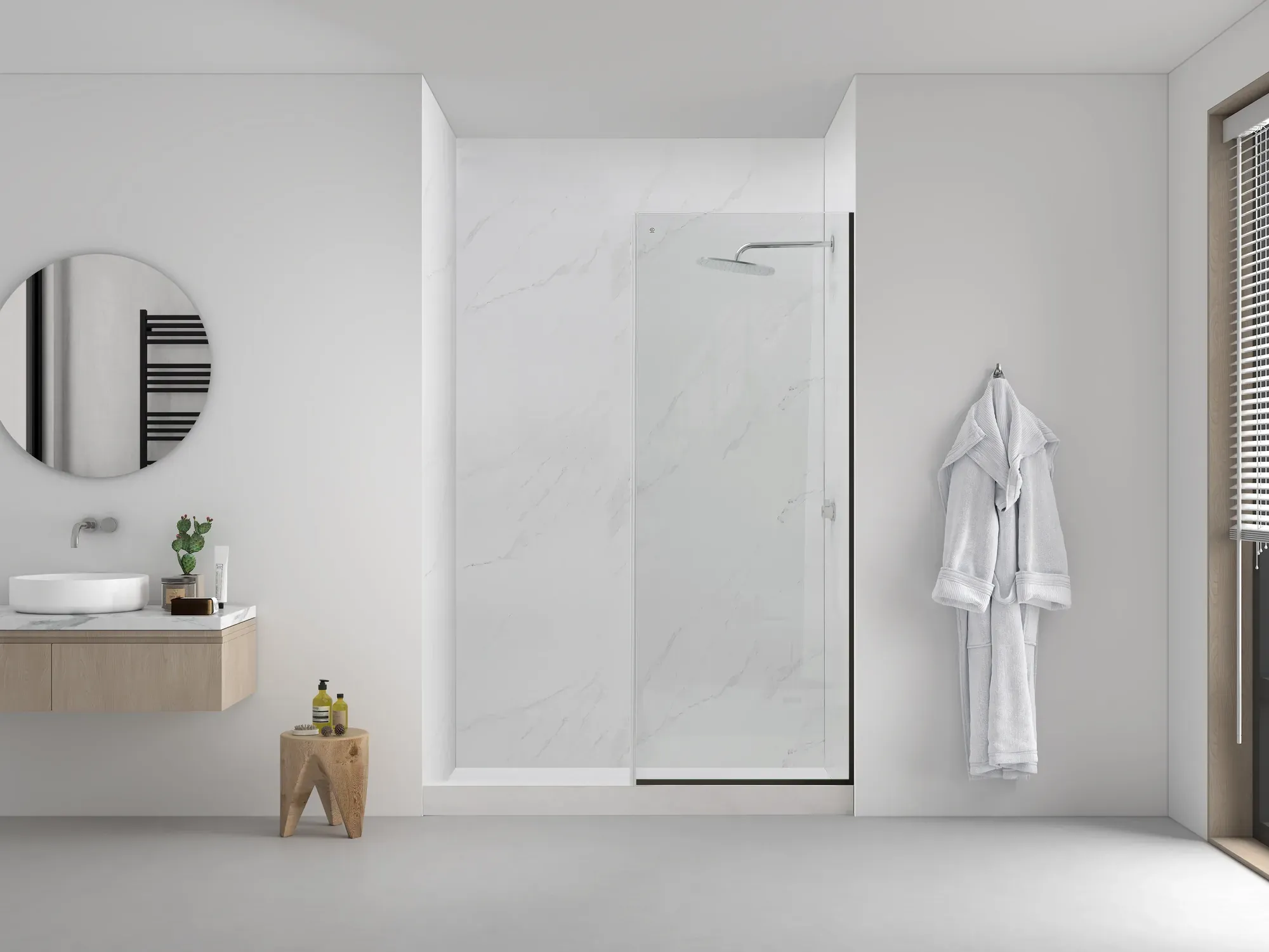 Frameless fixed shower panel pros, cons, and cost guide from Dulles Glass
