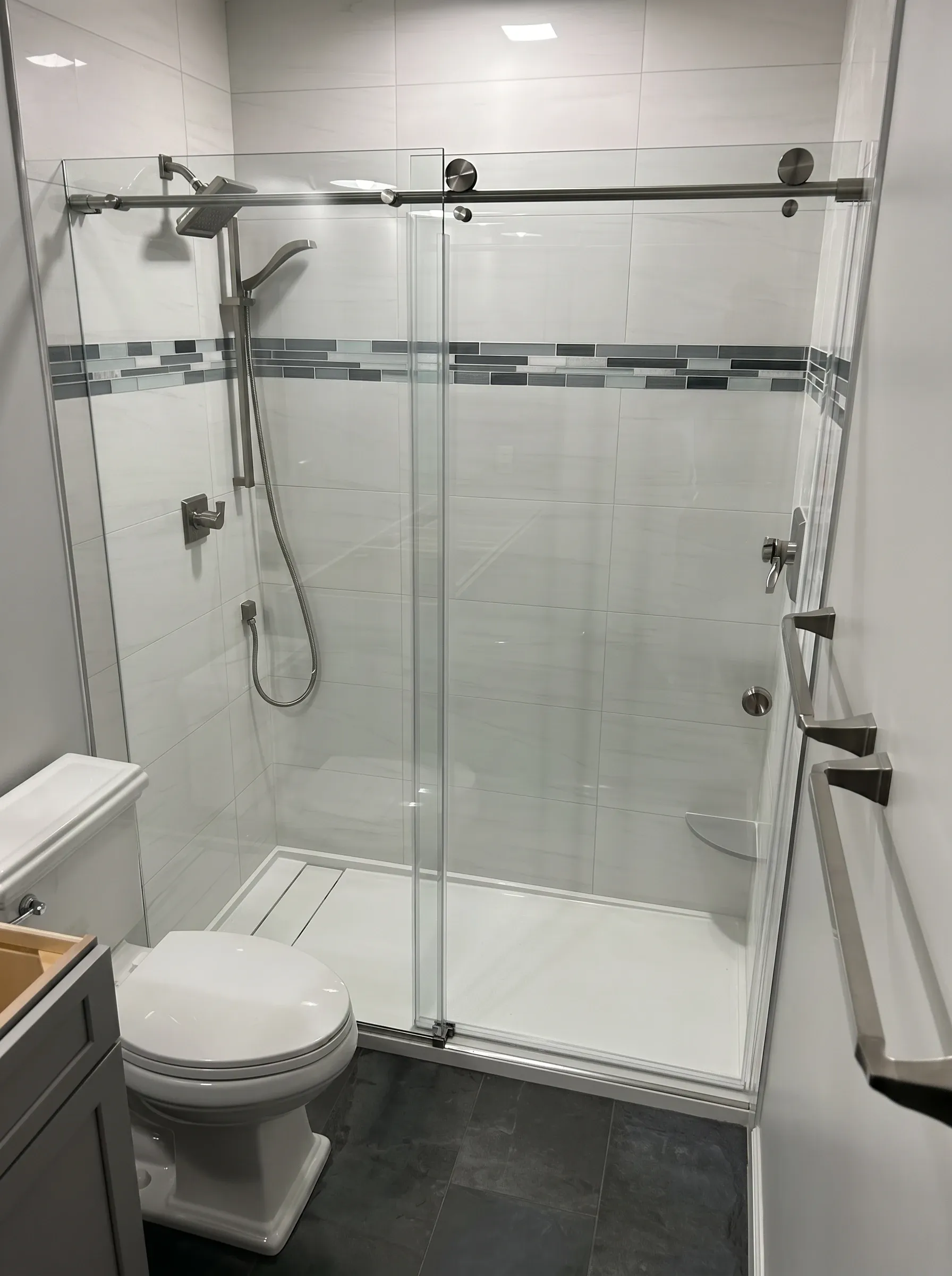Frameless Shower Door Makeover | Matte Black