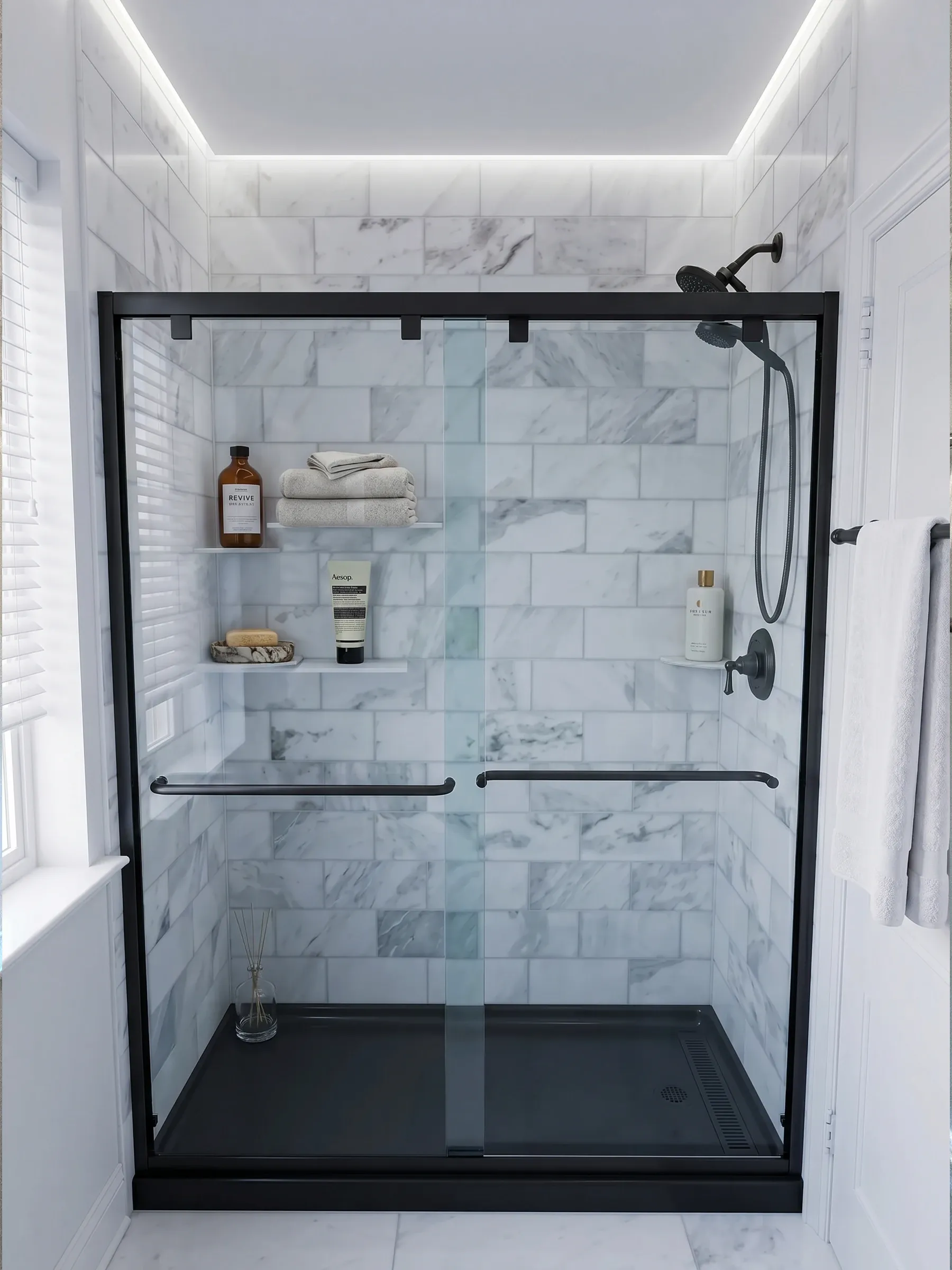 Mona | Dual Entry Shower | Matte Black