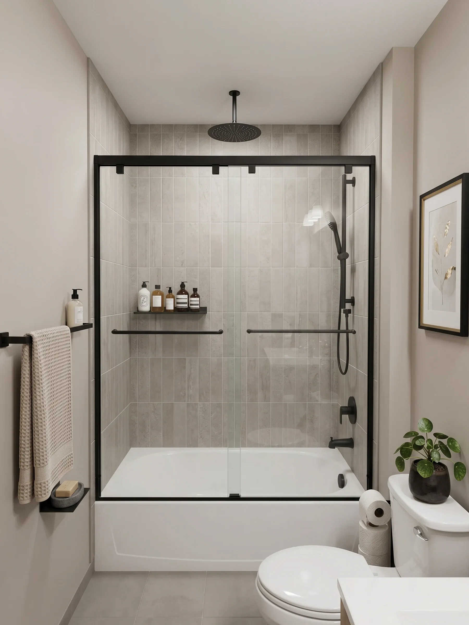 Mona | Double Sliding Door | Matte Black