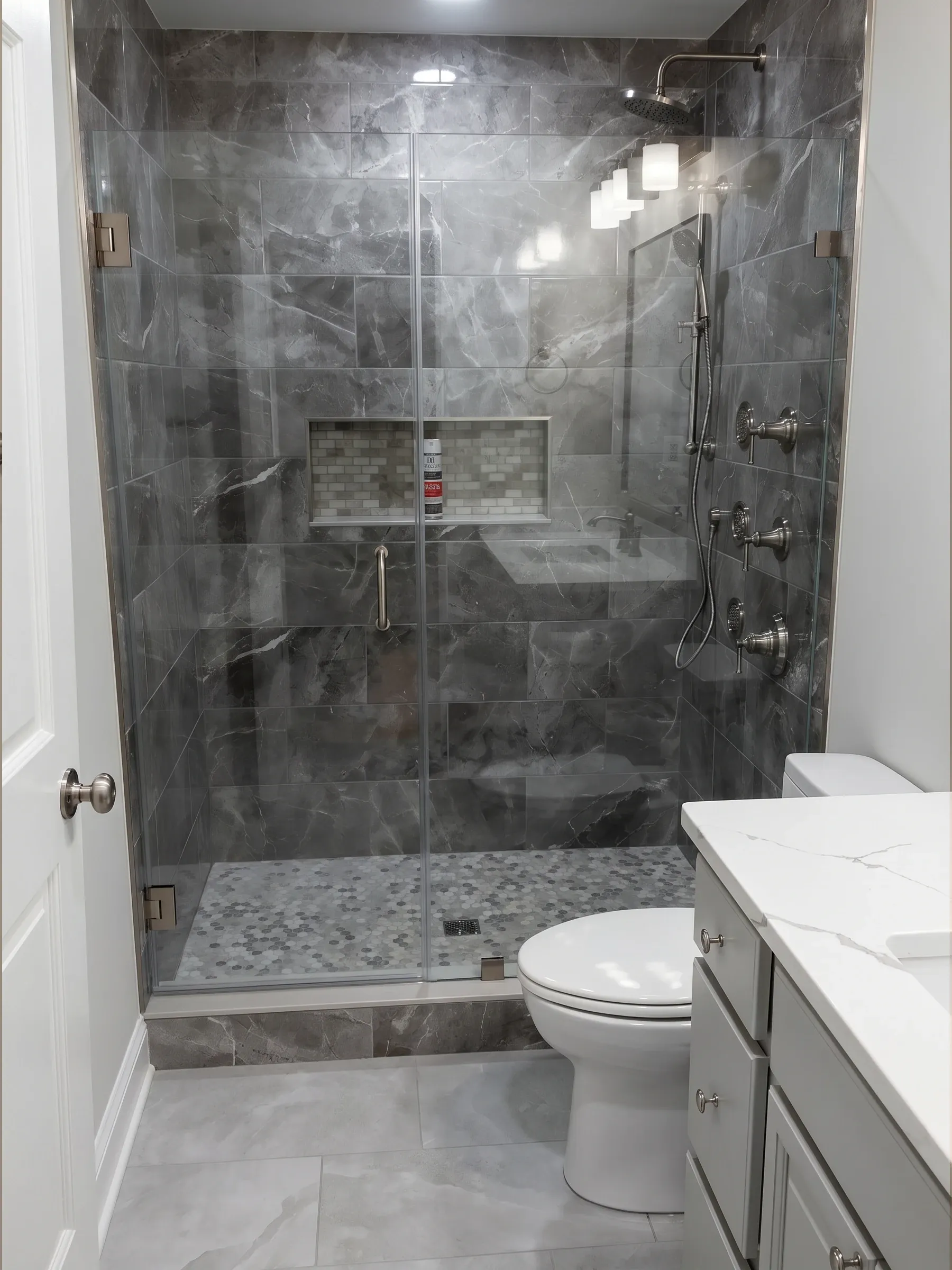 Prima | Frameless Inline Shower | Chrome
