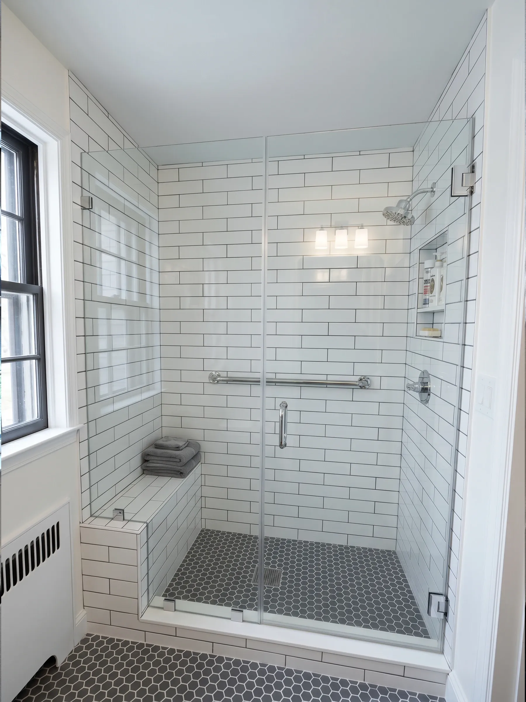 Prima | Hinged Glass Shower | Chrome