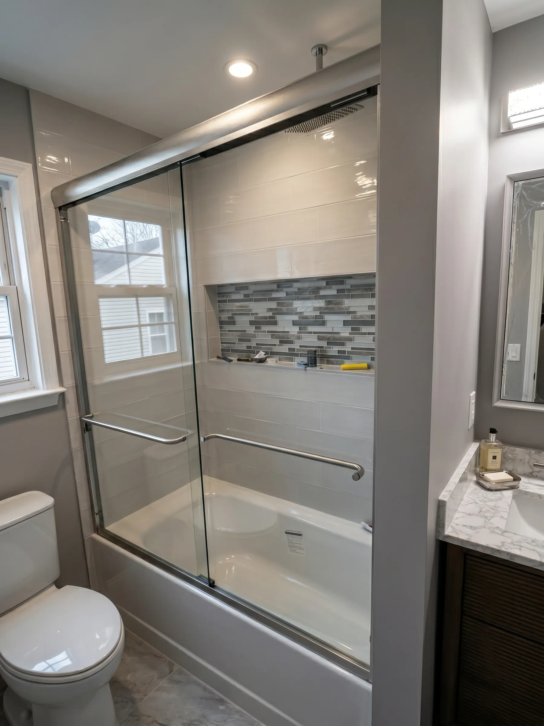 Sero | Bypass Double Sliding Shower | Chrome