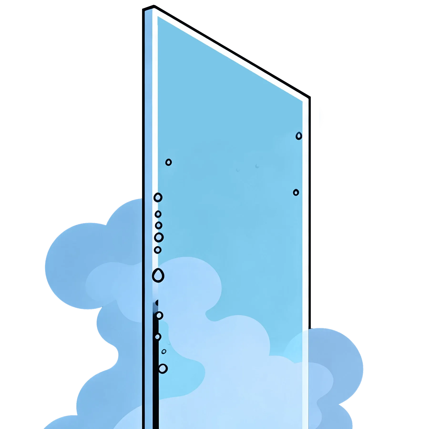Steam-Shower Compatible image for Custom Hinged Shower Doors