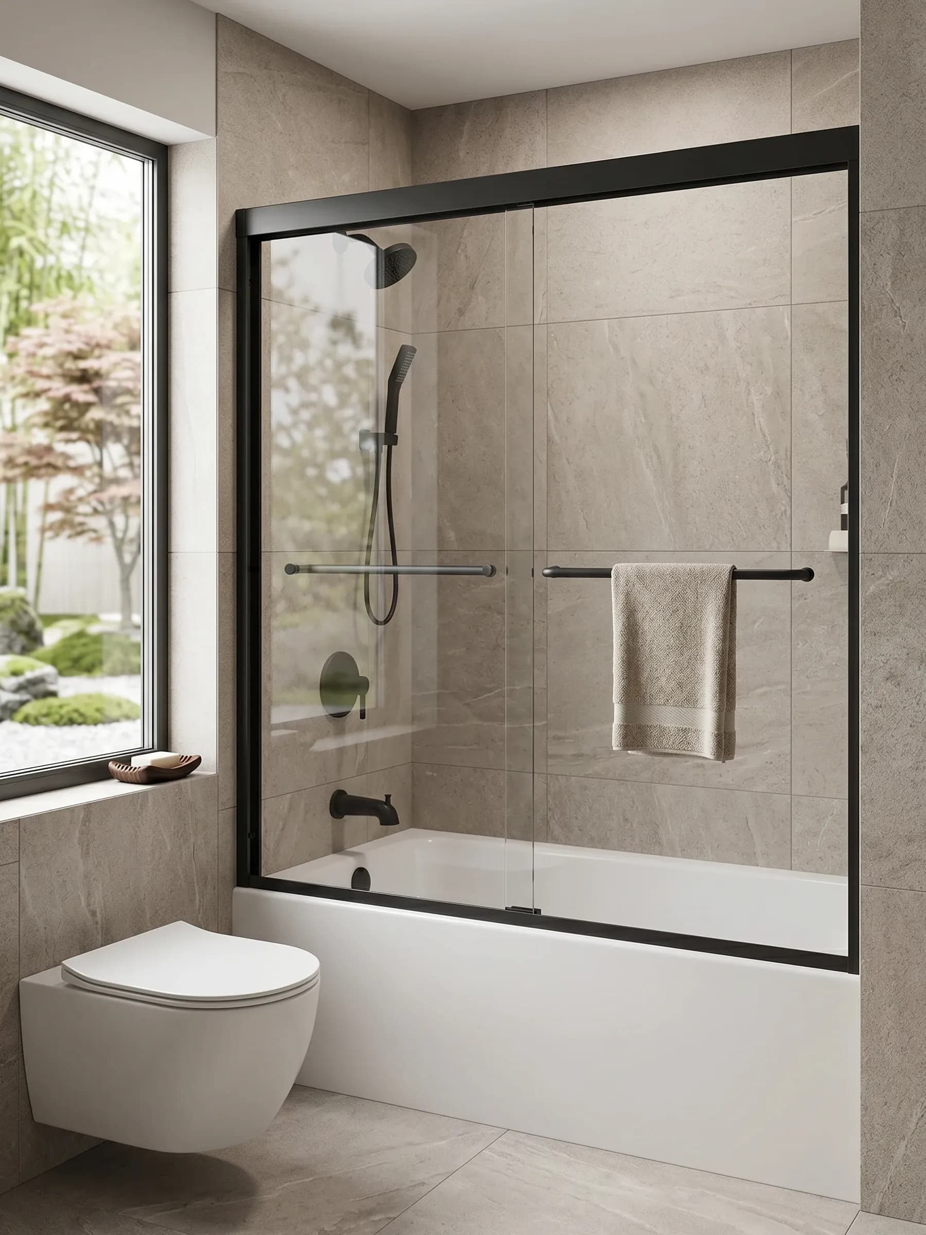 Vera Framed Bypass Sliding Shower Door DIY Kit