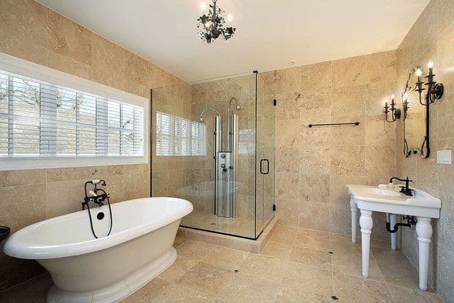 bathroom clear hd glass