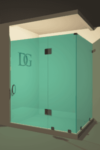 Canto™ Left Open Corner Shower Door with Glass-to-Glass Hinge-1