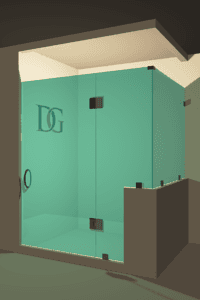 Canto™ Left Open Corner Shower Door with Right Knee Wall & Glass-to-Glass Hinge-1