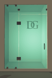 Prima™ Right Open Door & Panel Shower Door with Steam Shower Transom-0