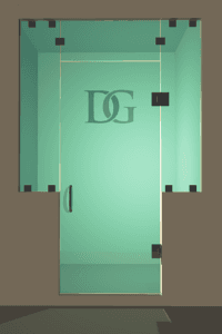 Prima™ Left Open Door & Panel Shower Door with Two Knee Walls & Steam Shower Transom-0