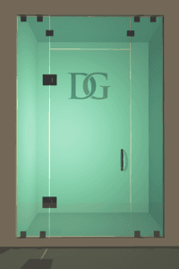 Prima™ Right Open Door & Panel Shower Door with Steam Shower Transom-0