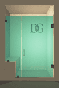 Prima™ Left Open Door & Panel Shower Door with Left Knee Wall-1