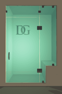 Prima™ Left Open Door & Panel Shower Door with Right Knee Wall & Steam Shower Transom-0