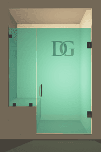 Prima™ Left Open Door & Panel Shower Door with left knee Wall-1