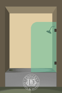 Bathtub Enclosures Left Open Single Swinging Round Bathtub Screen-1