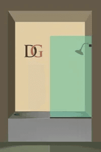 Bathtub Enclosures Left Open Single Swinging Bathtub Screen-1