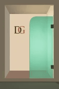 Tela™ Left Open Single Swinging Round Shower Screen-0