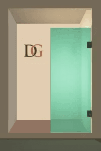 Solo™ Left Open Single Swinging Shower Screen-0