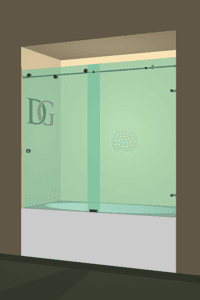 Solo™ Eclipse Double Sliding Bathtub Door-0