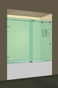 Bathtub Enclosures Right Open Metro Bathtub Door-1