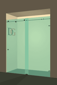 Metro™ Left Open Metro Sliding Shower Door-2