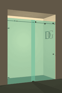 Metro™ Right Open Metro Sliding Shower Door-0